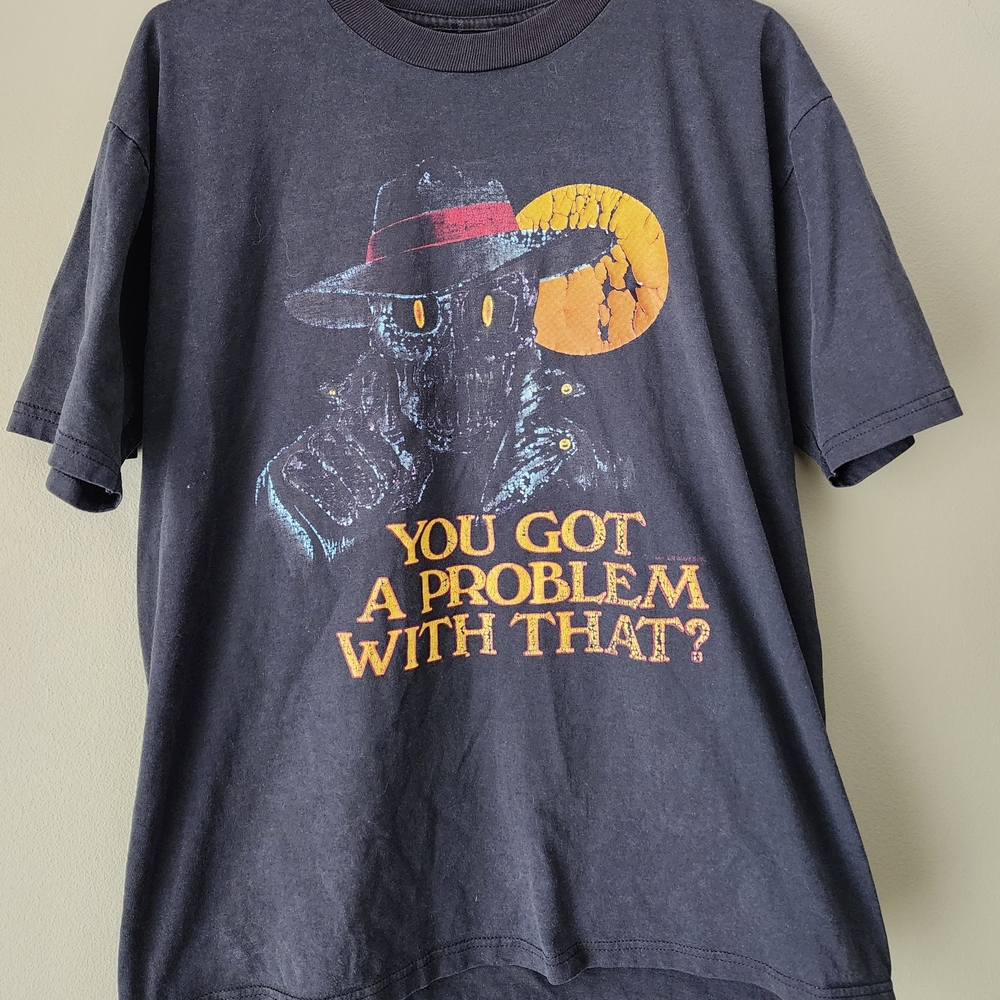 Vintage 80s Air Waves Inc Graphic "You Got a Problem With That" Art Graphic Punk